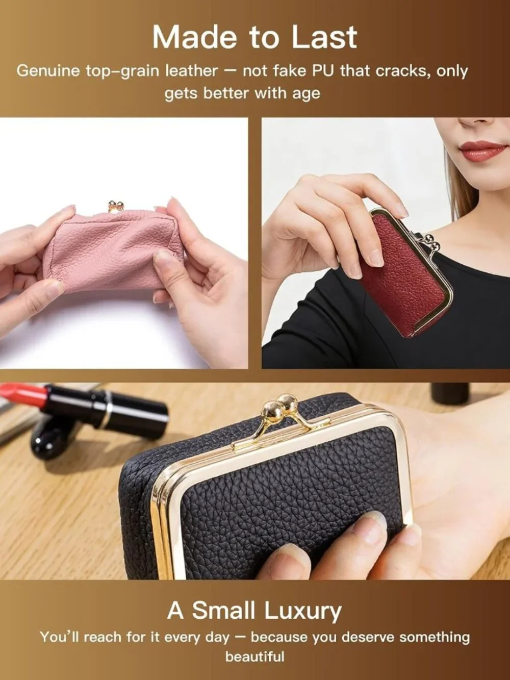 Vintage Leather Travel Jewelry Box with Mirror – Mini Makeup Pouch for Rings